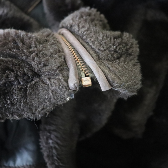 Oversize  faux fur dark brown teddy coat with hood - Picture 9 of 10